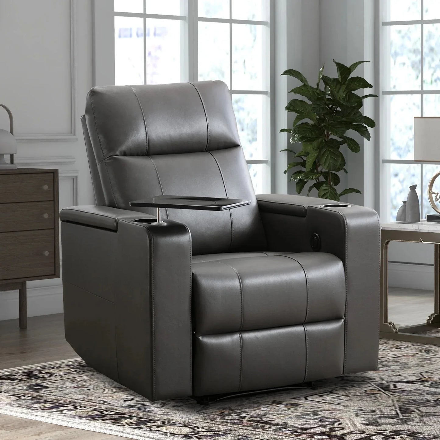 EBELLO Electric Recliner – Home Theater, Leather