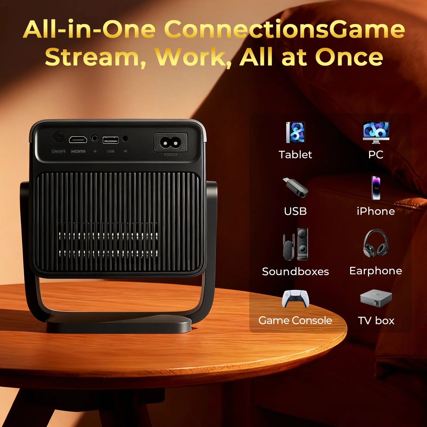 X7 Smart Projector – 1000 ANSI, Android 14, Netflix