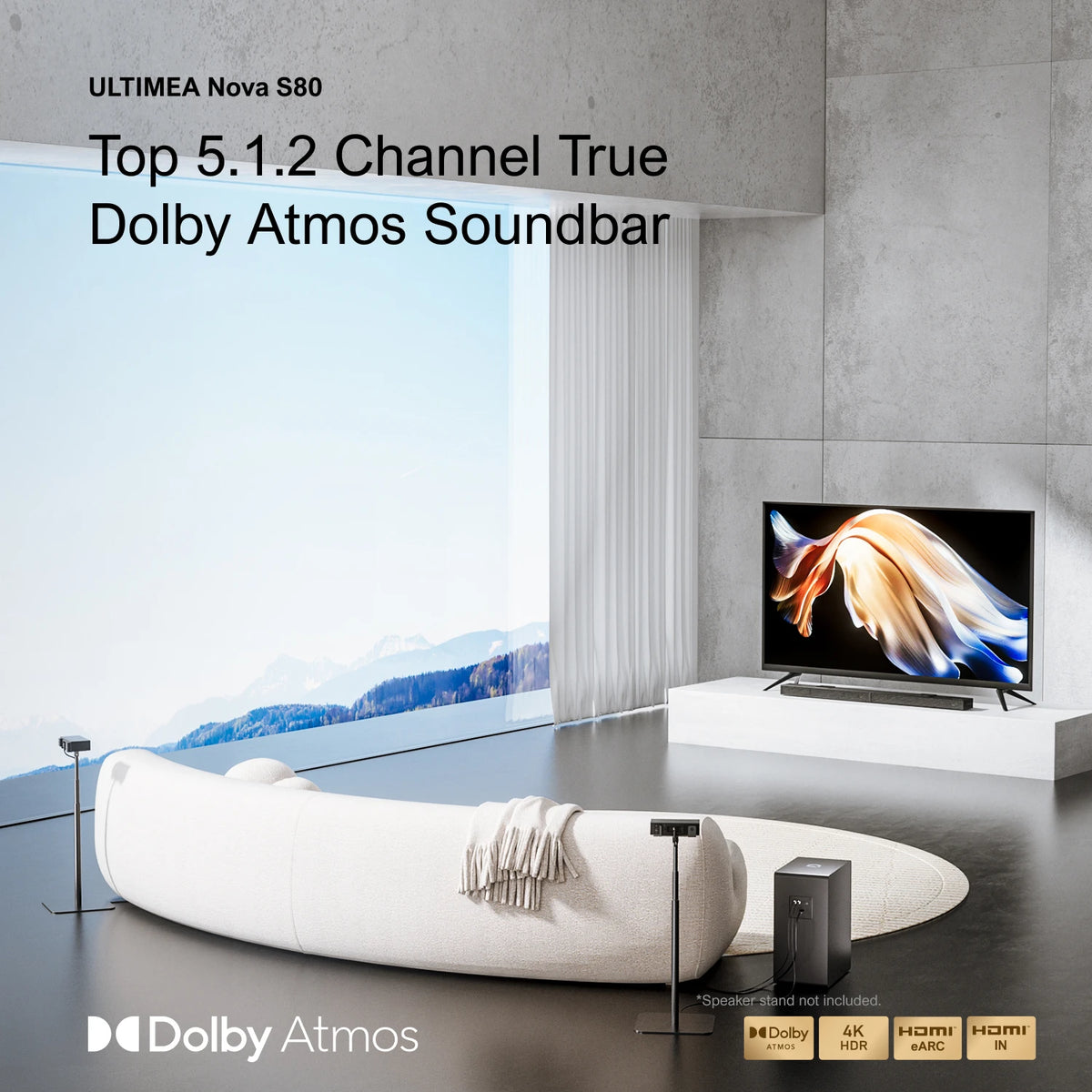 ULTIMEA Nova S80 โ 520W 5.1.2 Dolby Atmos, 4K HDR