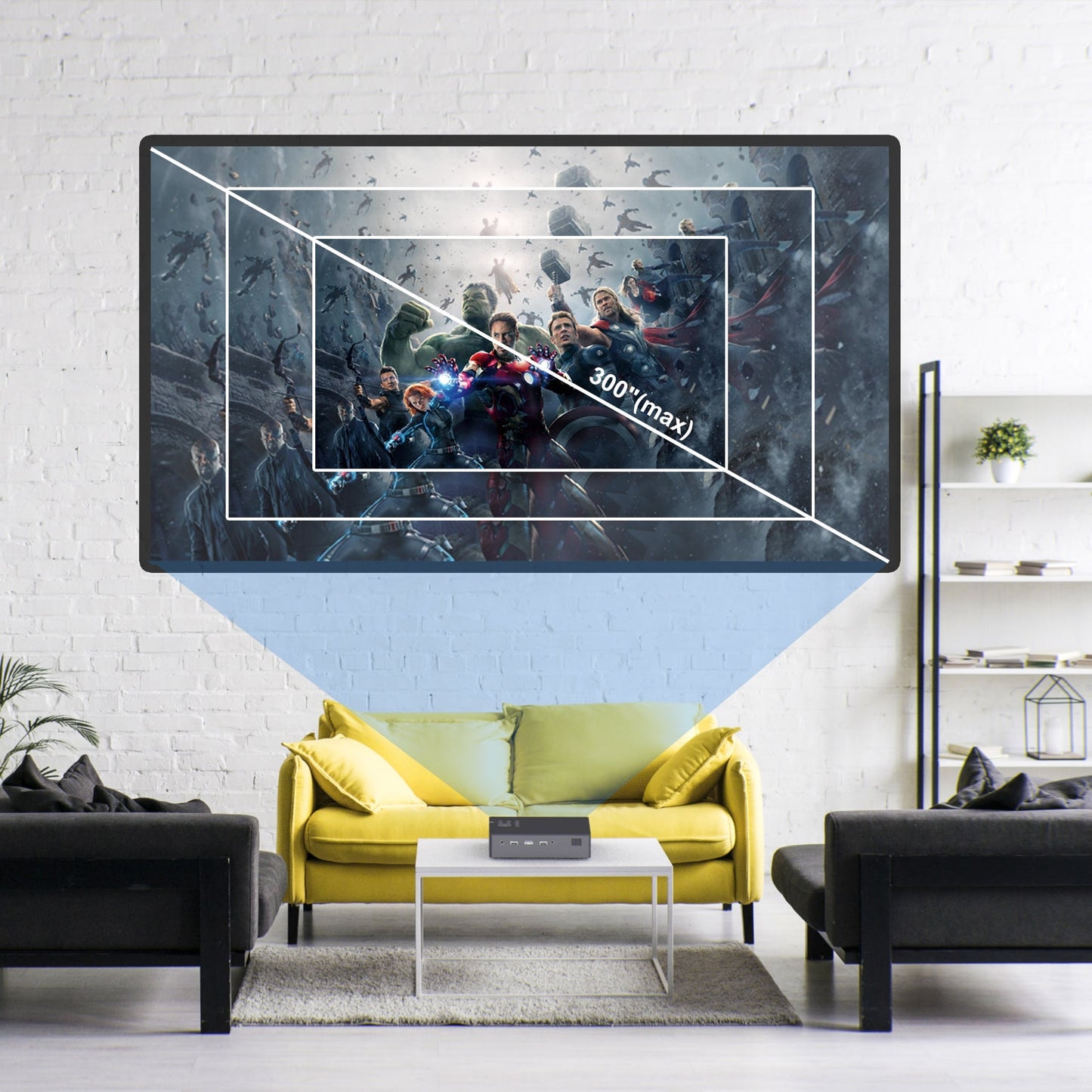 Home Theater MINI Beamer WZATCO S5 "Edition Titanium" Projector /4K/DLP