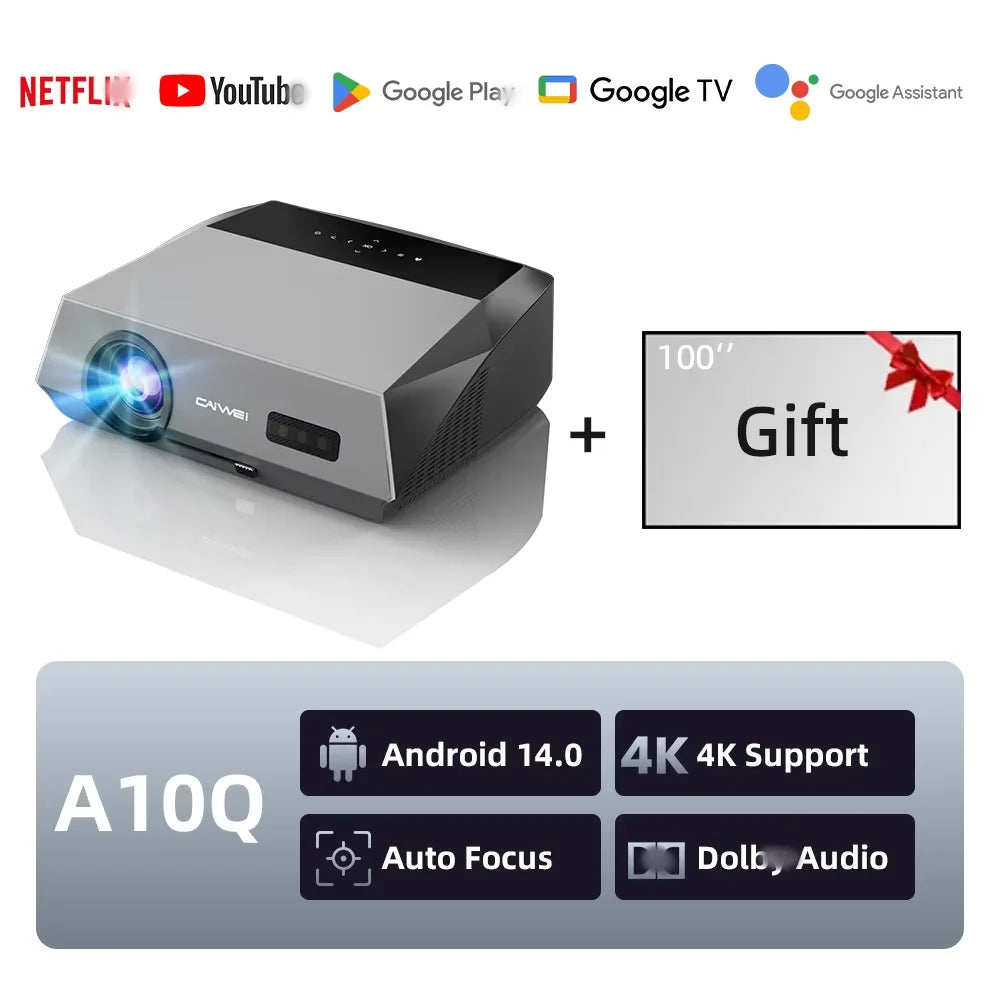 CAIWEI A10Q – 3500 ANSI, Google TV, Dolby, 4K