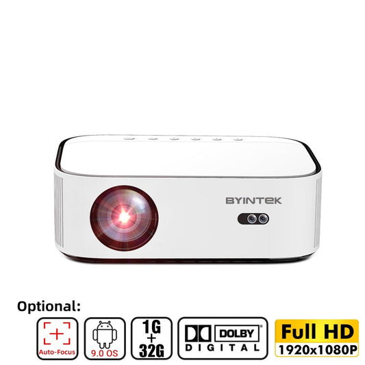 Home Theater Projector "BYINTEK K45 Elite Version" with AI Auto-focus and Smart Android / Full HD 1920x1080 / LCD / LED
