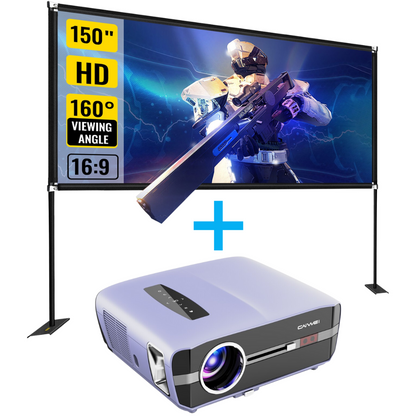 The 4k Projectors EUG A15 Ultra® 18000 Lumens + Projector Screen VEVOR® [ pack ]