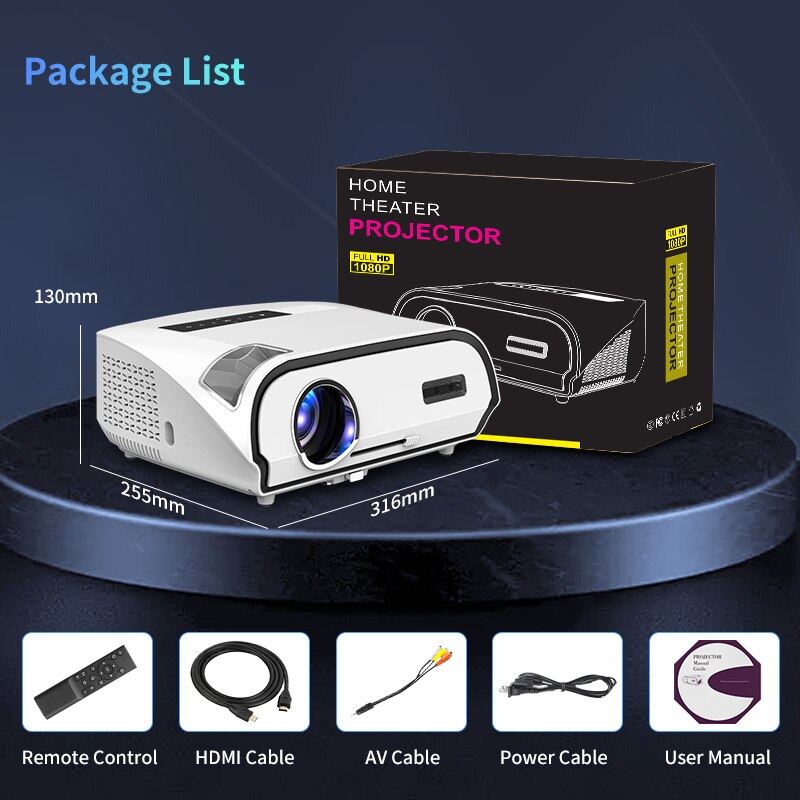 The CAIWEI A12 Pro Version Ultra 4k / 15000 Lumens Projectors Home Theater Cinema