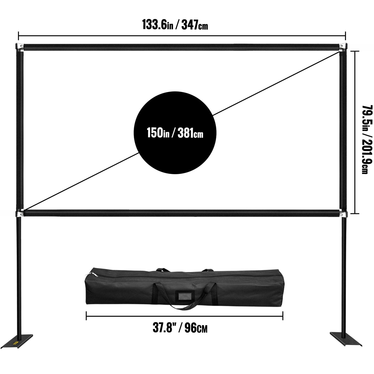 The 4k Projectors EUG A15 Ultra® 18000 Lumens + Projector Screen VEVOR® [ pack ]