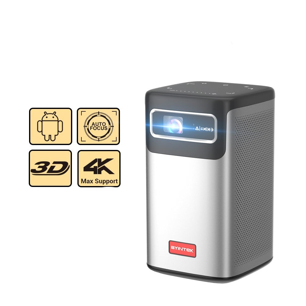 BYINTEK P21 "Metal Edition" 4K Mini home theater portable projector DLP/3D with Battery