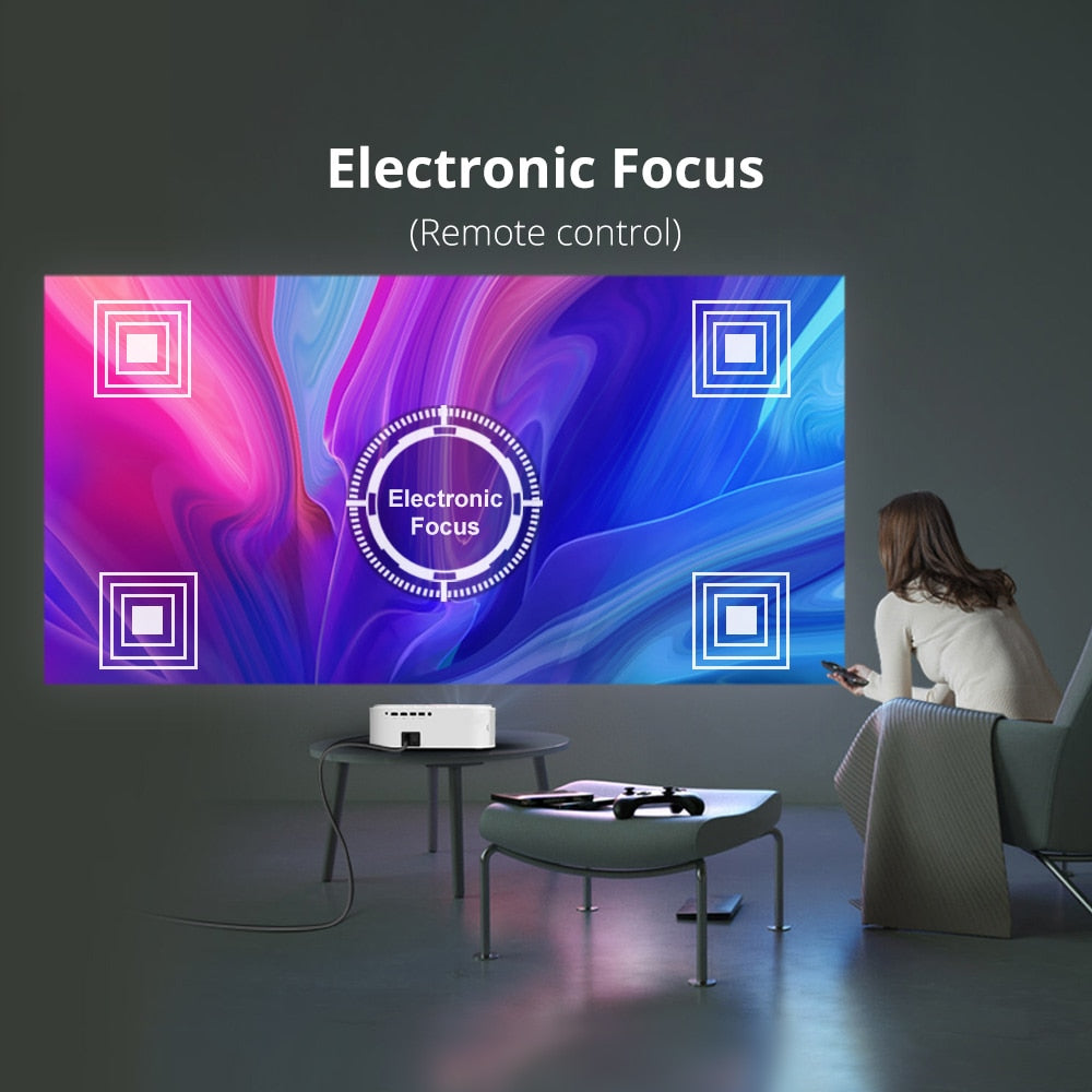 Home Theater Projector "BYINTEK K45 Elite Version" with AI Auto-focus and Smart Android / Full HD 1920x1080 / LCD / LED