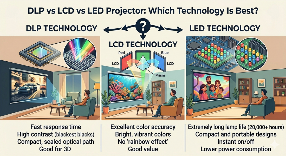 DLP vs LCD vs LED Projector: Which Technology Is Best?