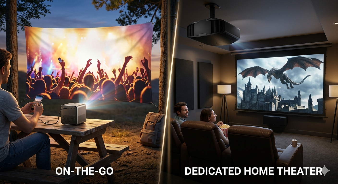 Portable Projector vs Home Theater Projector: Which to Buy ...