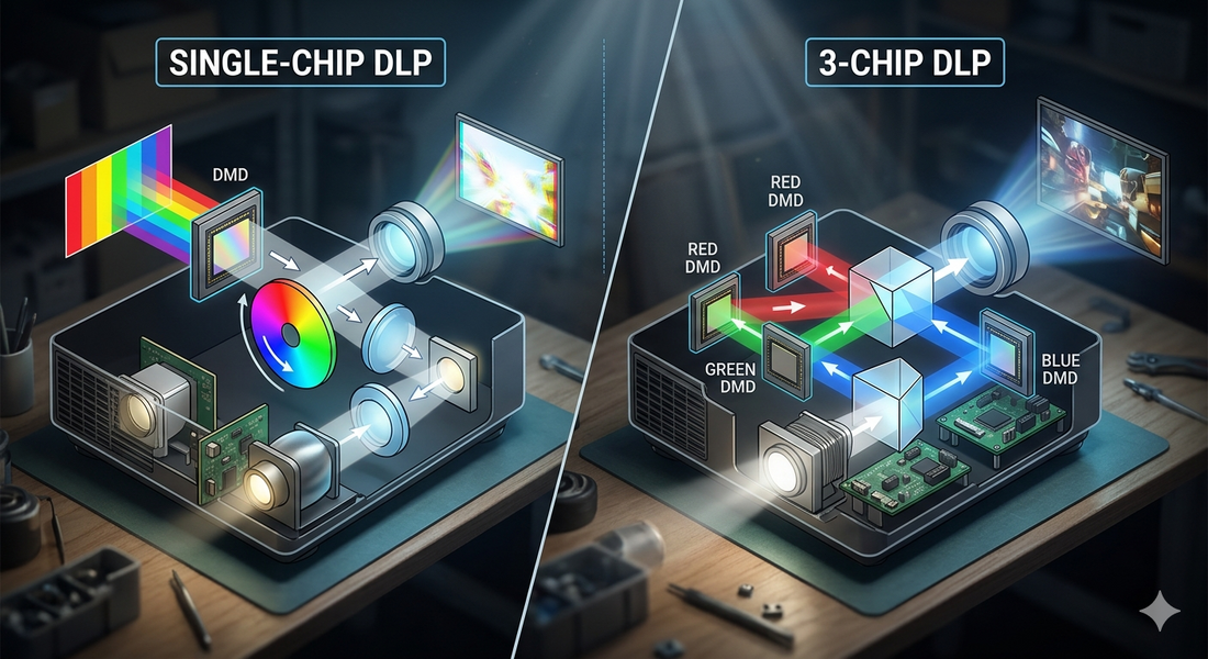 Single Chip vs 3-Chip DLP Projector: What's the Difference ?