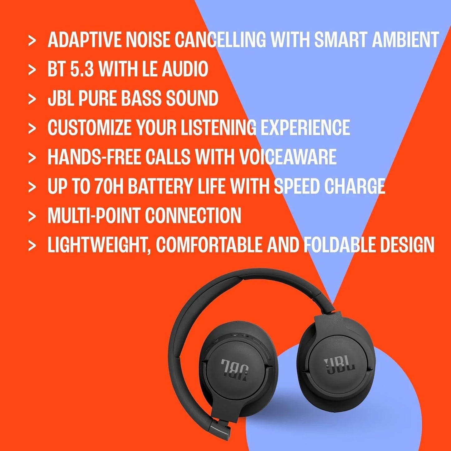 JBL Tune 770NC – ANC, BT5.3, Adaptive