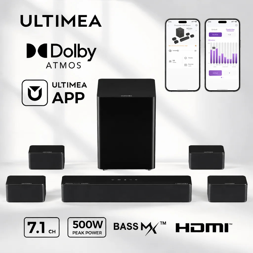 ULTIMEA 500W 7.1 Dolby Atmos – Sub + 2 Surrounds