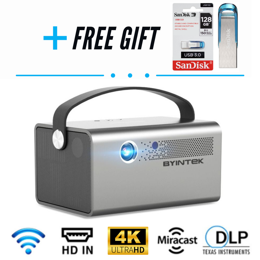 BYINTEK R17 – 750 ANSI DLP Mini, 4K 3D, Battery