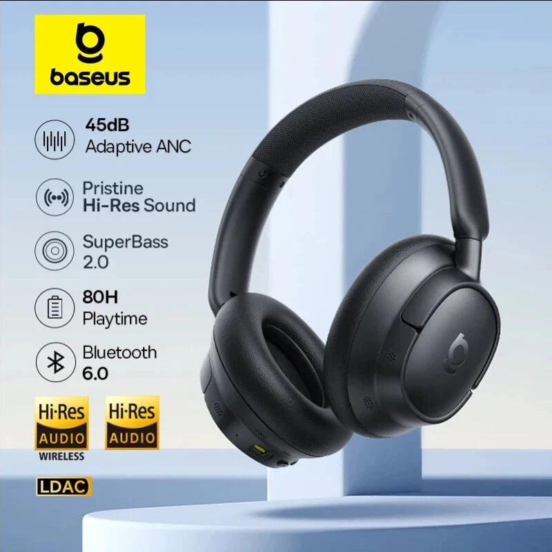 Baseus EH10 – 45dB ANC, LDAC, 80h Battery