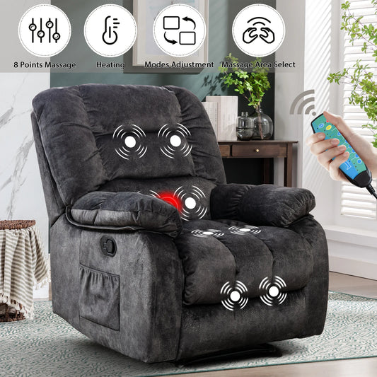 EBELLO Manual Massage Sofa – Heating, Fabric