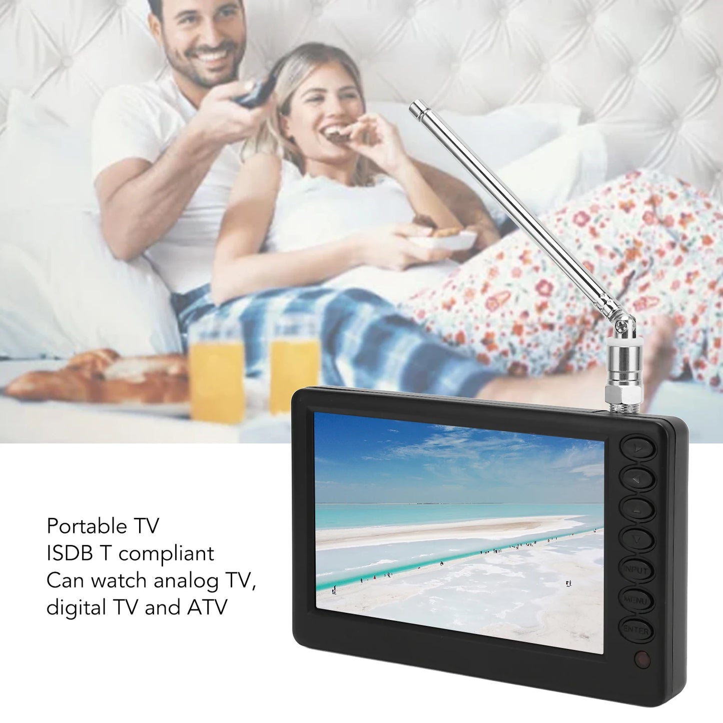5" Portable TV – ISDB-T, Rechargeable, 1080P