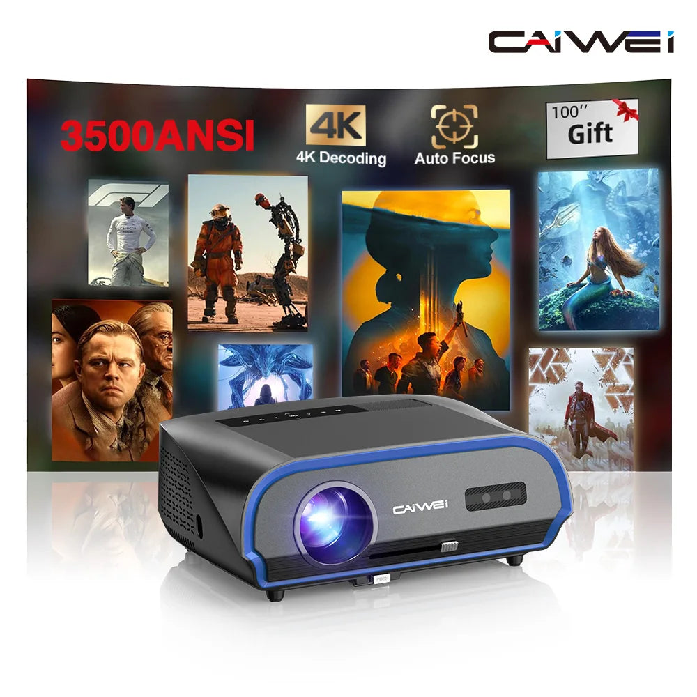 CAIWEI A10R – 3500 ANSI 4K Smart Projector