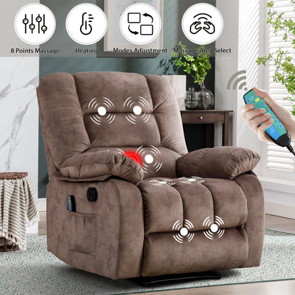 EBELLO Manual Massage Sofa – Heating, Fabric
