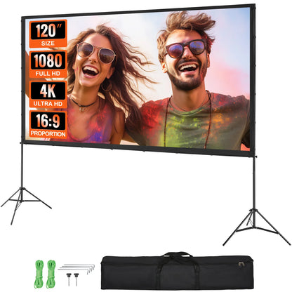 SucceBuy Screen with Stand – 100/120/150 inch, 4K HD