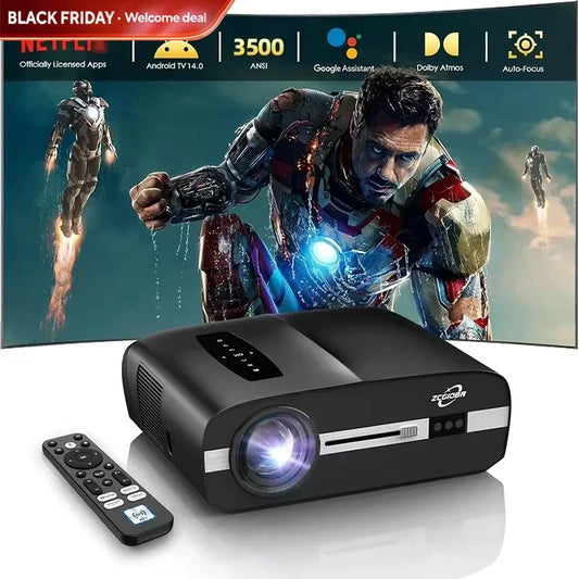 3500 ANSI Google TV Projector – Netflix, Auto Focus
