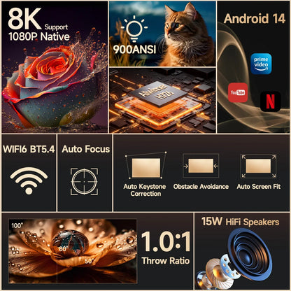 Magcubic HY350Max – 900 ANSI, Android 14, 8K