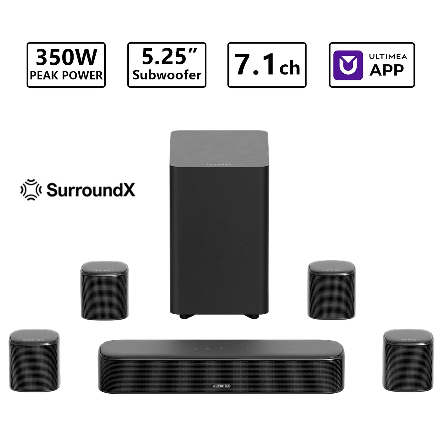 ULTIMEA 7.1 Virtual Surround – TV Speaker System