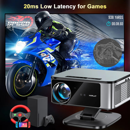 HORLAT 4K UHD Laser Projector – 3000 ANSI, Daylight