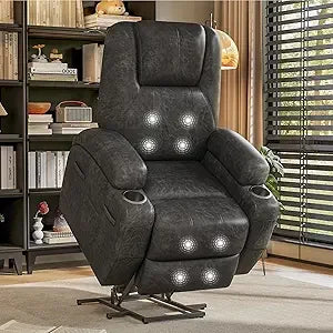 Electric Power Lift Recliner – Massage, Corduroy