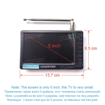 LEADSTAR D5 – 5" Pocket TV, Multi-Standard
