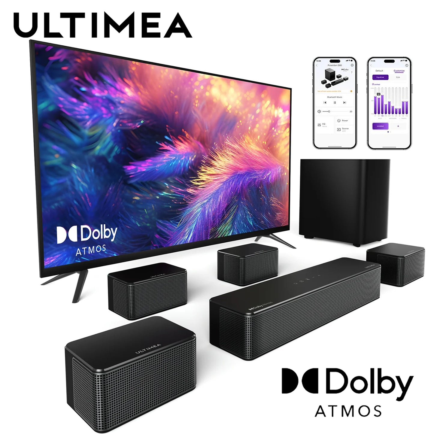 ULTIMEA Poseidon D80 – 7.1 Dolby Atmos, 460W/500W