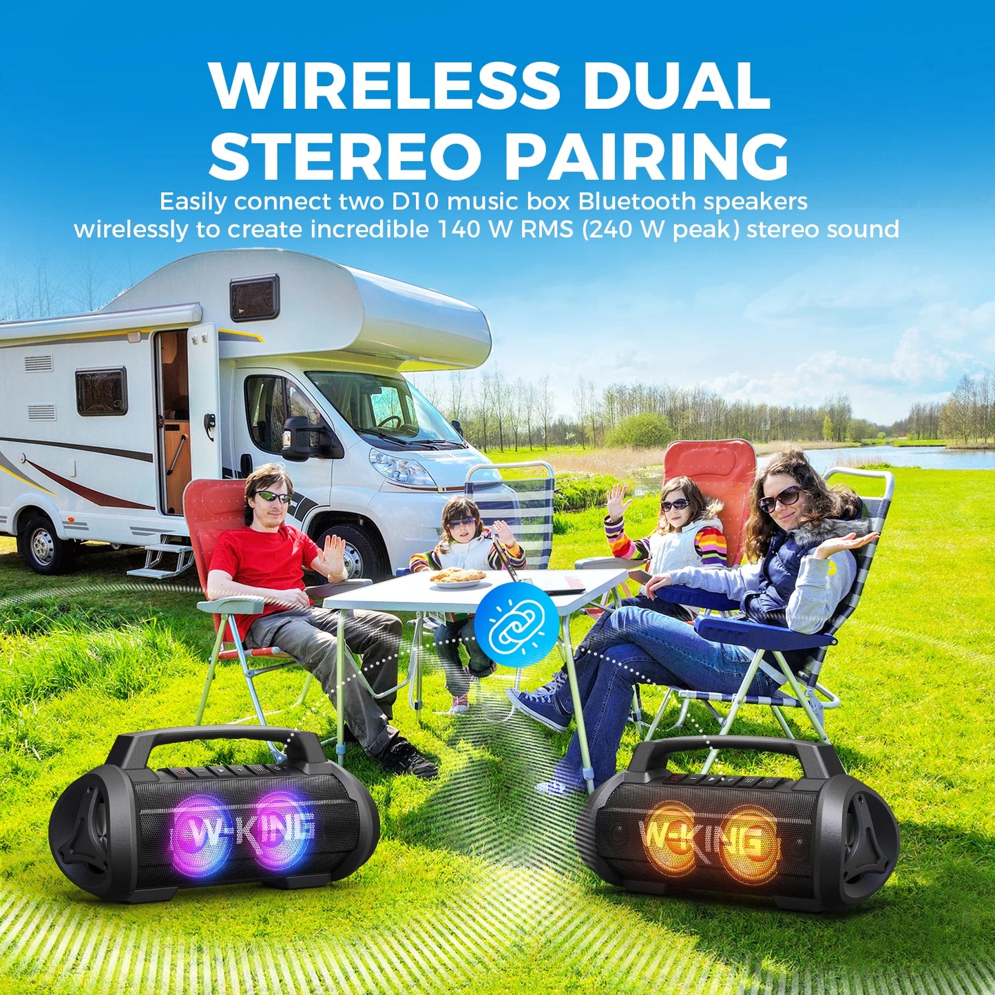 W-KING 70W – IPX6 Portable Wireless Speaker