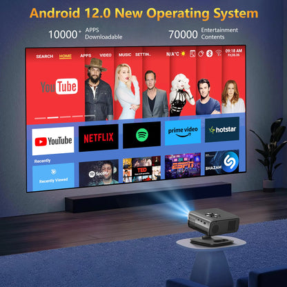 HORLAT M4 – Portable 4K Mini Projector, 64GB