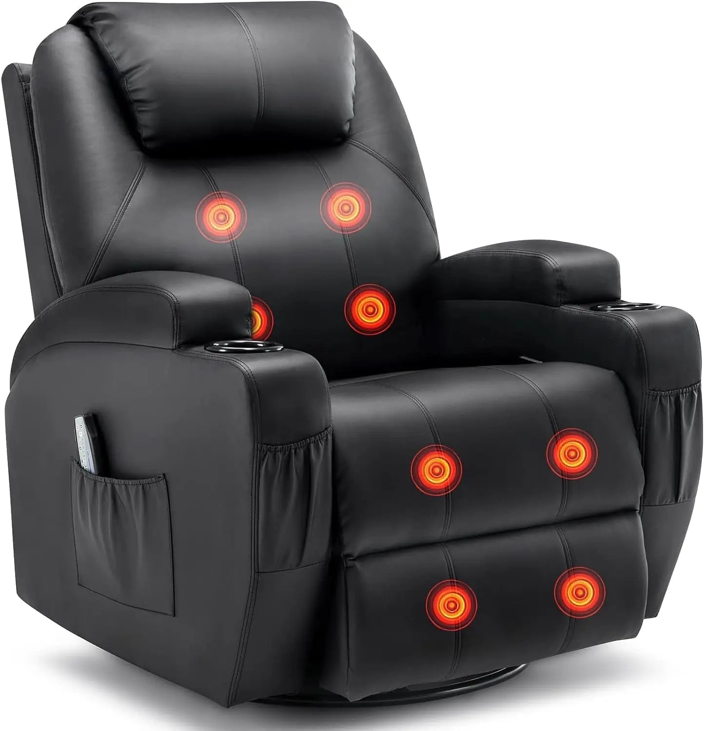 KORSER Recliner – Massage, Heat, 360° Swivel