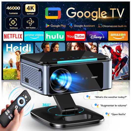 XIWBSY 4K Ultra HD – 3200 ANSI, Google TV, BT5.4