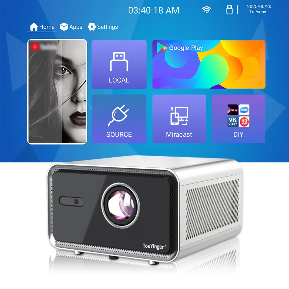 Touyinger H7 Plus – Full HD 1080P Outdoor Projector