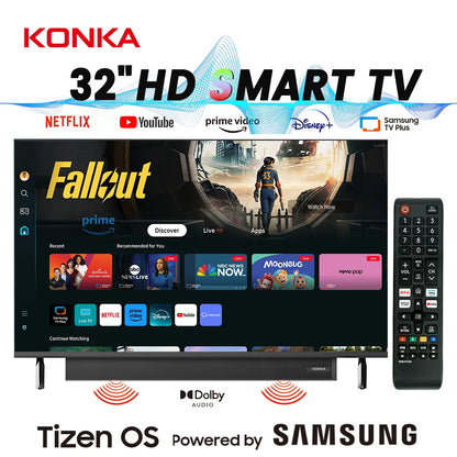 KONKA 32" Smart TV – Tizen OS, 30W Soundbar, HDR10