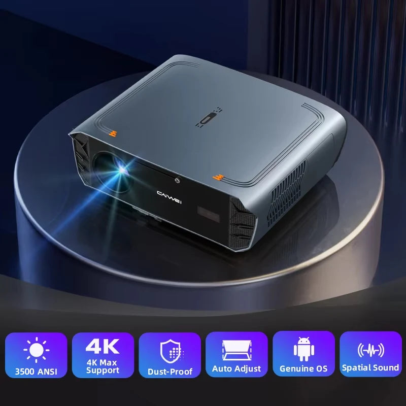 4K Projector with Android TV, Netflix, Dolby Audio, Dust-Proof