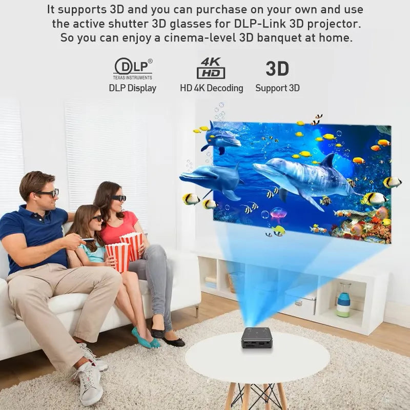 Smartldea 3D Mini DLP Projector | Android WiFi 4K – Projectors Dimensions