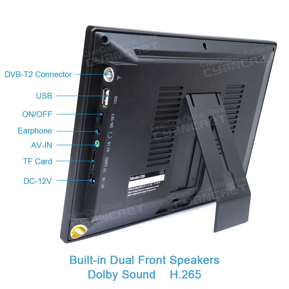 LEADSTAR D9 – 9" Portable Digital TV, Rechargeable