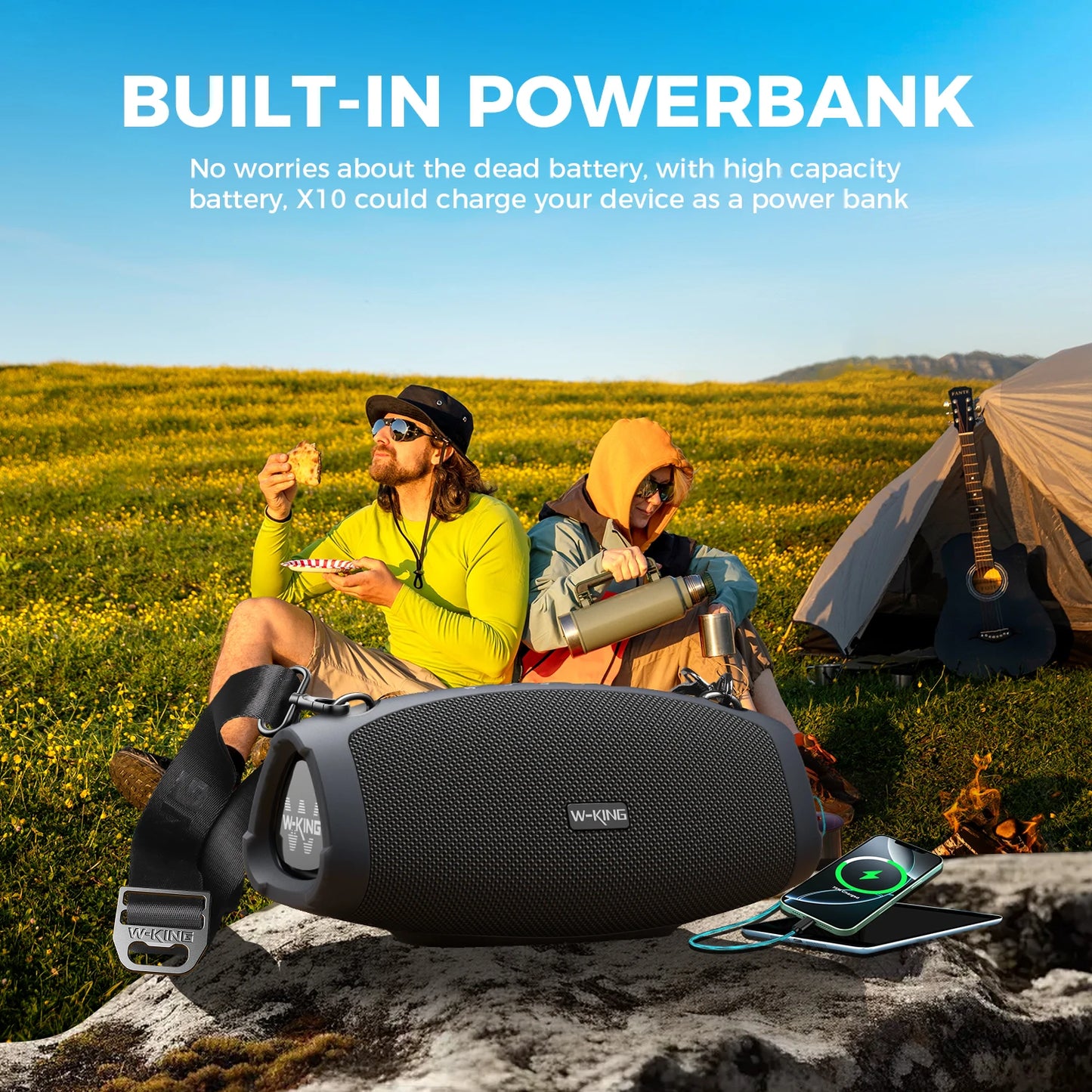 W-KING 70W – Portable Speaker + Wireless Mic