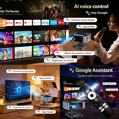 XIWBSY 4K Ultra HD – 3200 ANSI, Google TV, BT5.4