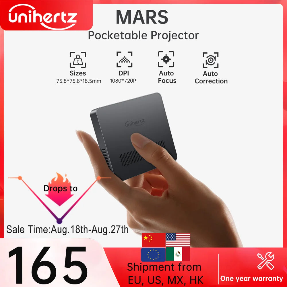 8849 MARS Mini DLP – Auto Focus, Pocket Projector