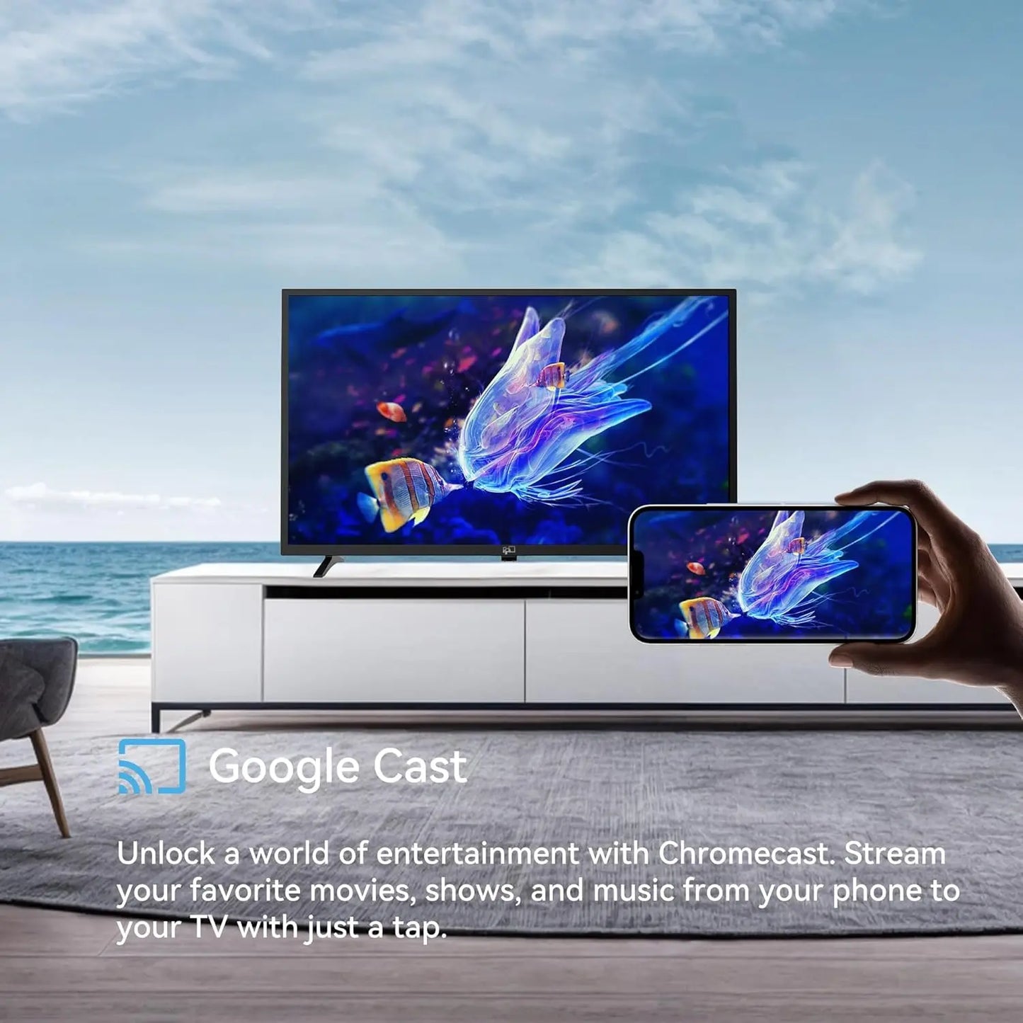 32" Smart Android TV – HDR 10, Google Play, WiFi