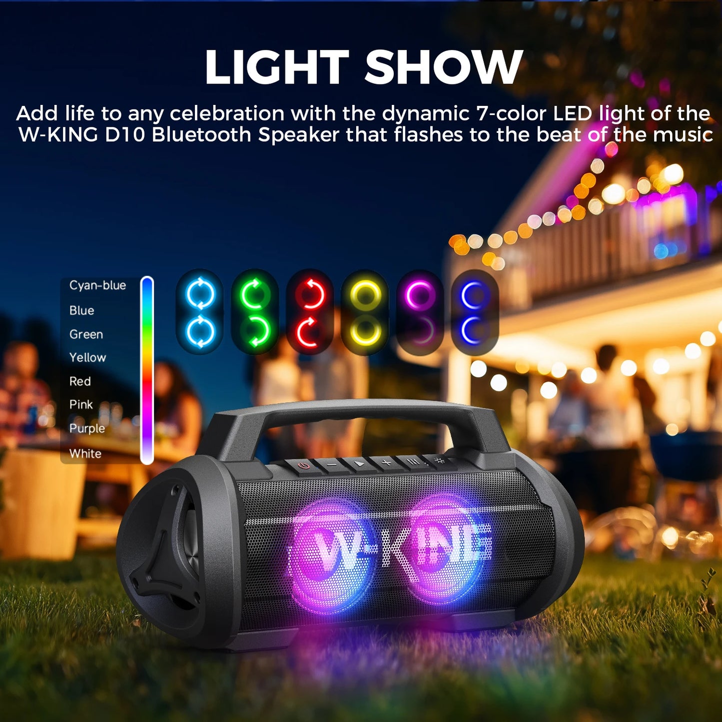 W-KING 70W – IPX6 Portable Wireless Speaker