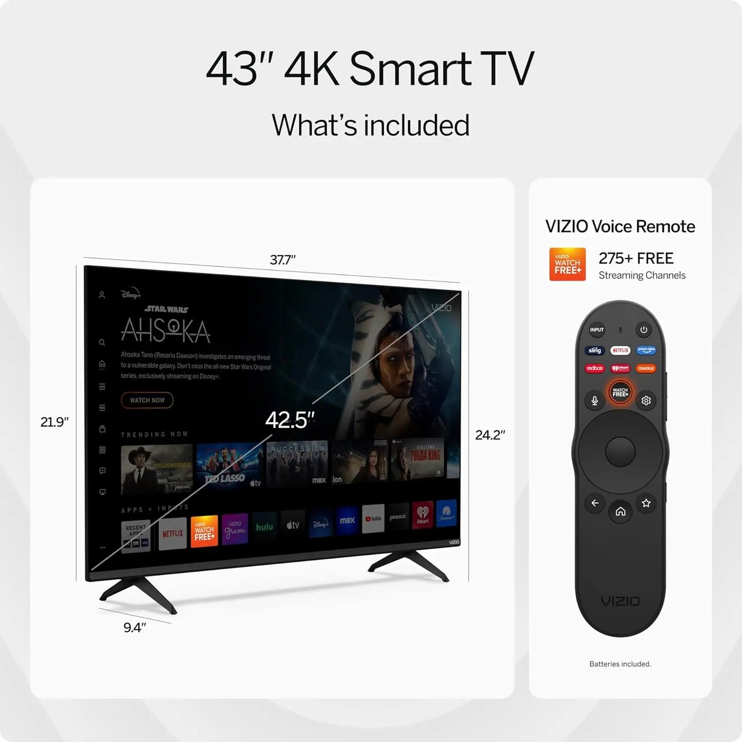 43" 4K UHD Smart TV – Dolby Vision, Alexa