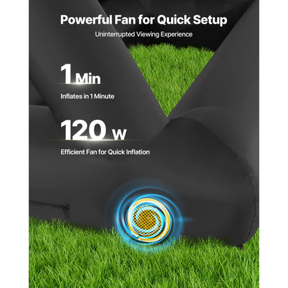 SucceBuy Inflatable Screen – 14 to 20 FT, 120W Blower