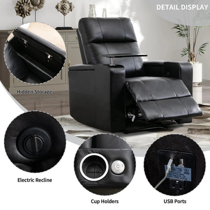 EBELLO Electric Recliner – Home Theater, Leather