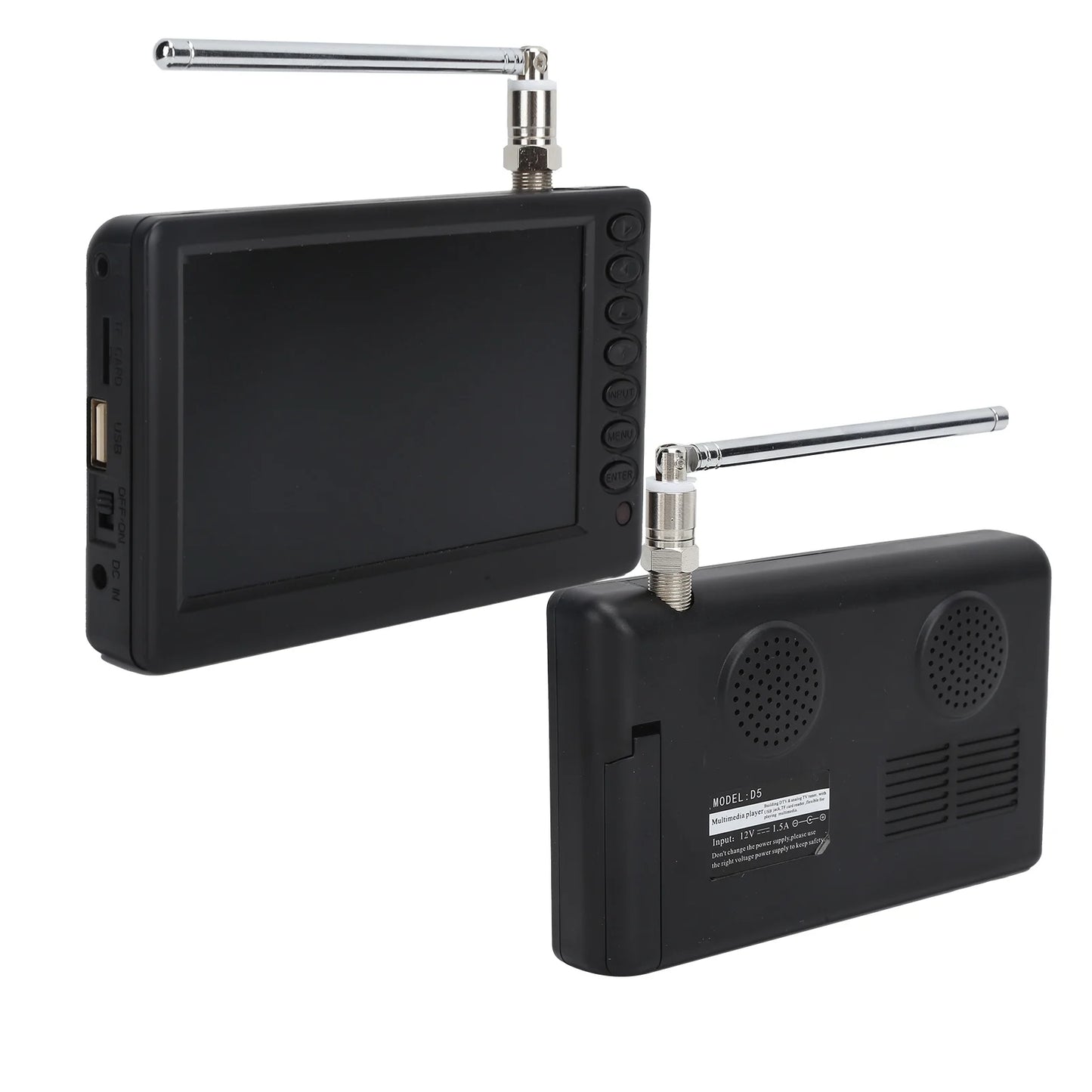 LEADSTAR 5" Pocket TV – FM Radio, ATV, Bluetooth