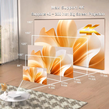 Smartldea 4K DLP Projector – Android 13, 15000mAh