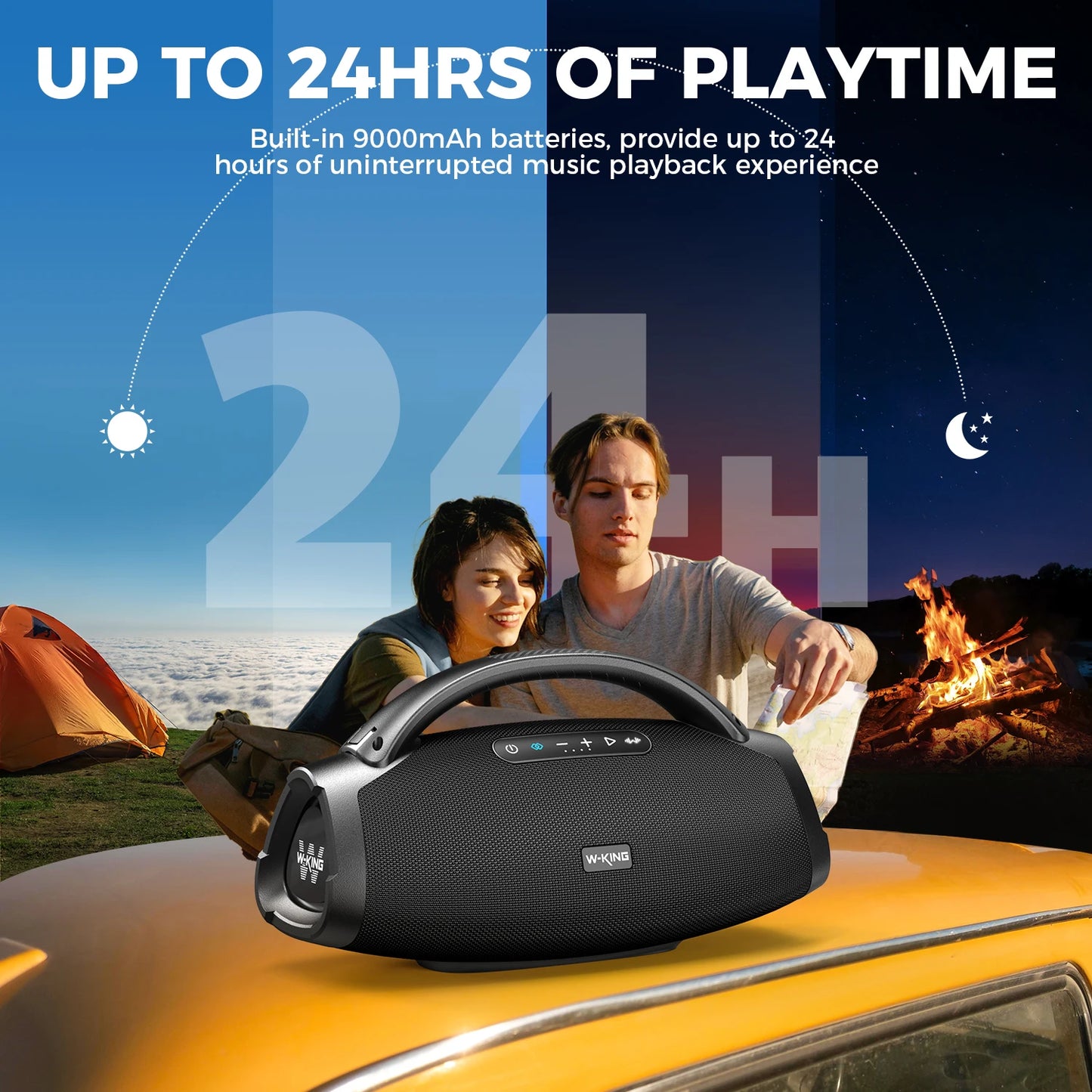 W-KING 200W – Massive Bass Party Boombox, IPX6